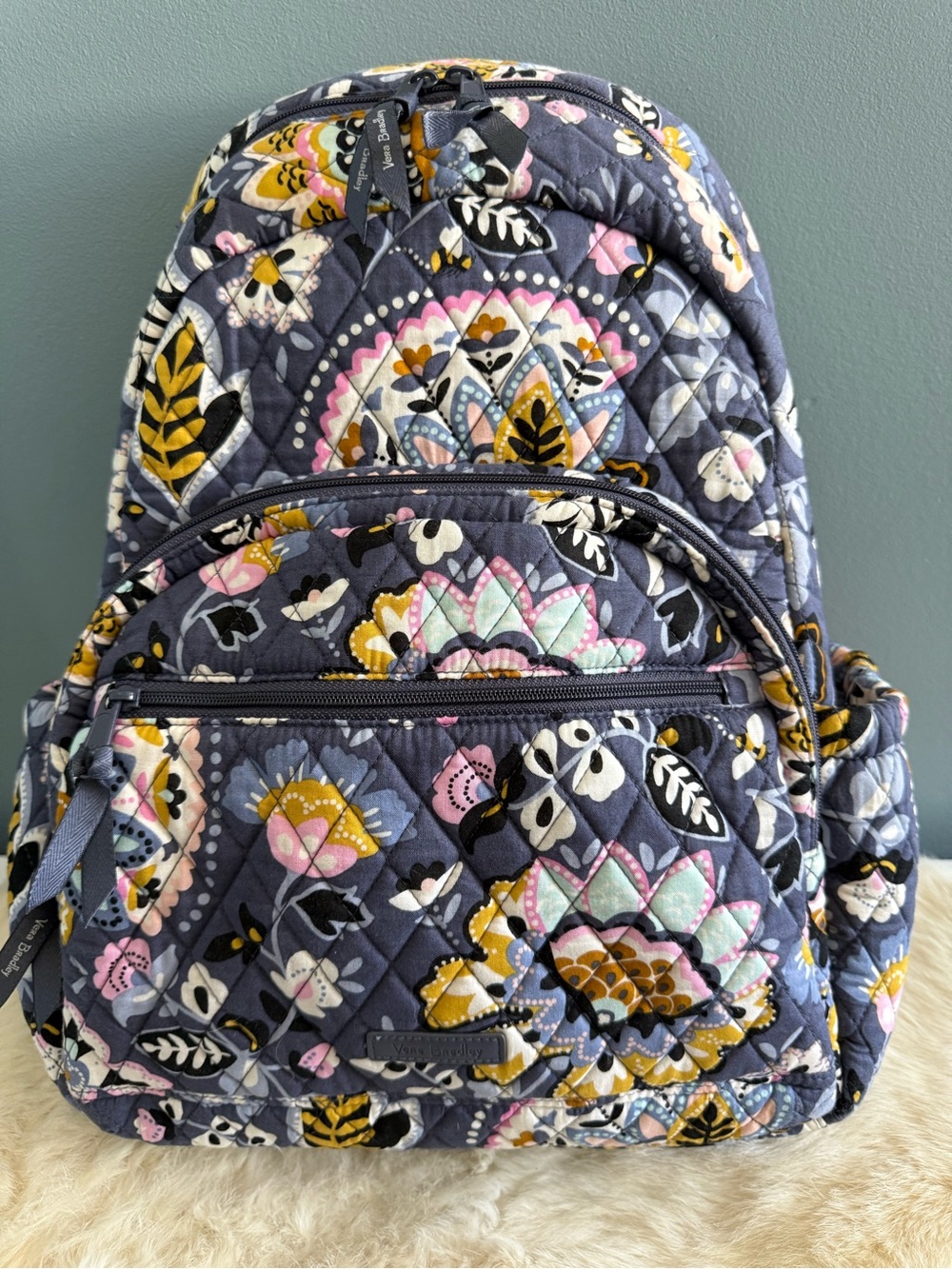 Vera Bradley Charmont Meadow Pattern Campus Backpack